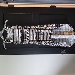 Aztec print hi lo top